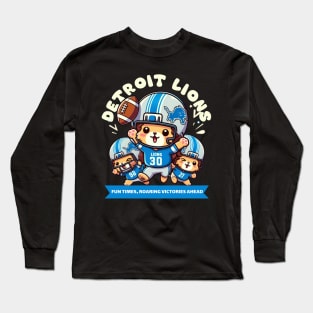 detroit lions fun times Long Sleeve T-Shirt